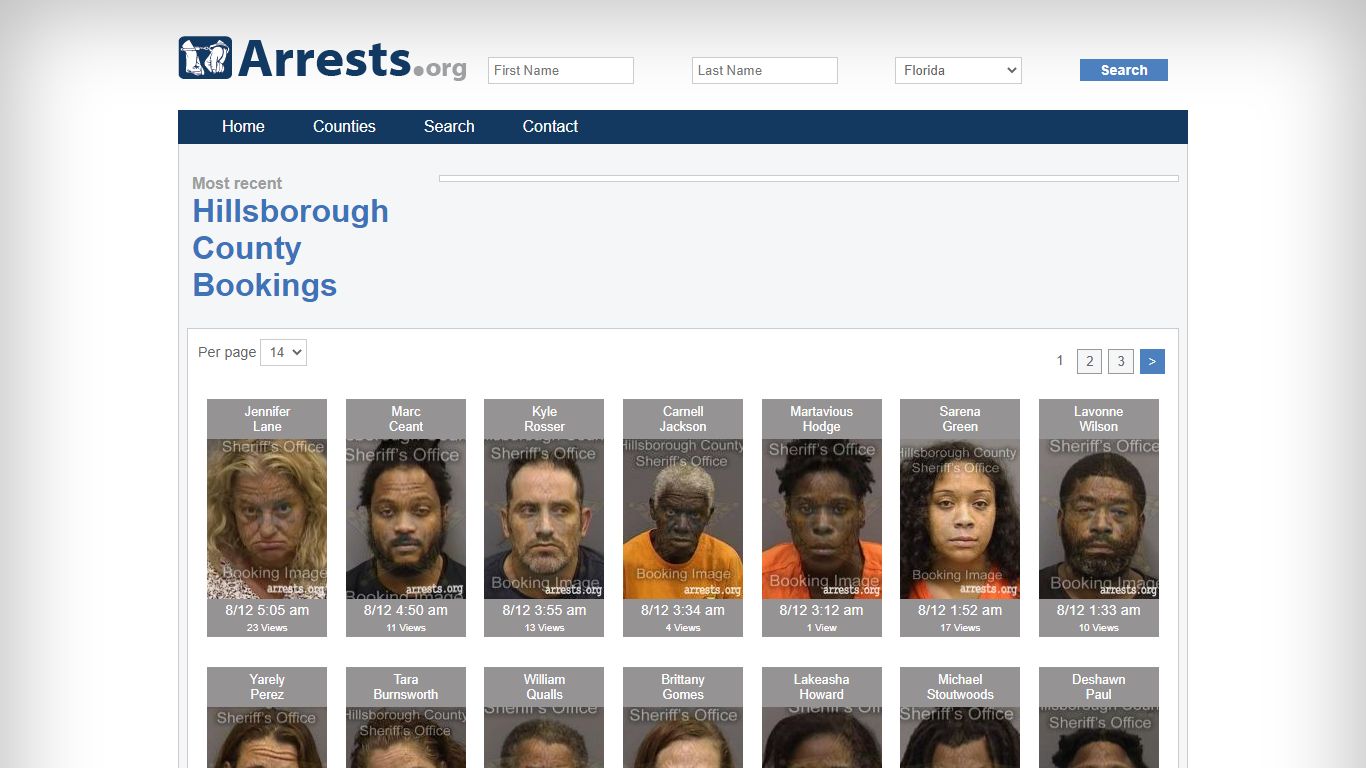 Hillsborough County Arrests and Inmate Search